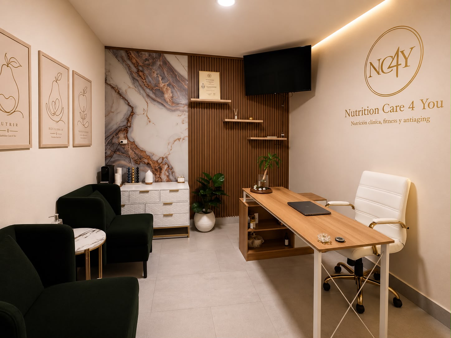 Interior del consultorio de Nutrition Care 4 You